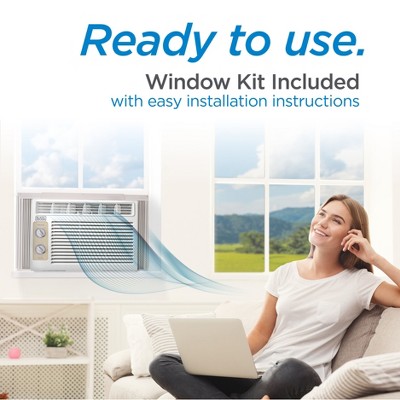 BLACK+DECKER 5000 BTU White Window Air Conditioner with Remote