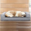 FurHaven Plush and Suede Cooling Gel Top Memory Foam Sofa Dog Bed - 3 of 3