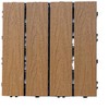 Wood Plastic Composite Patio Deck Tiles,DIY Interlocking Decking Tiles, Indoor Outdoor (11 pack, 12" x 12") - 2 of 4