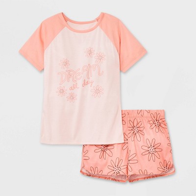 Girls' 2pc Dream Short Sleeve Pajama Set - Cat & Jack™ Light Pink
