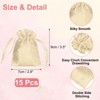 Unique Bargains Satin Drawstring Party Favor Bags Gift Bags for Birthday Candy - 2 of 4