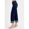 I am a Fashion Junky RISEN Full Size Mid Rise Fit Crop Wide With Printed Cuff Jeans Plus Size - 4 of 4