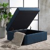 CAVINAS Rectangular Velvet Fabric Storage Ottoman Bench with 1 Pillow,Upholstered Storage Ottoman,Storage Benches for Living Room,Bedroom - 2 of 4