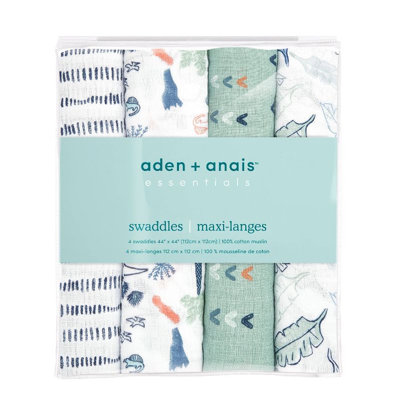 aden + anais essentials Muslin Swaddle Blankets - 4pk, 3 of 5