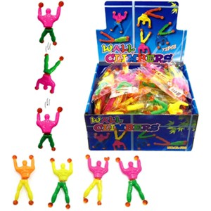 JuzToys 72 Pieces of Window Crawler Men, Sticky Wall Climbing Rolling Men Novelty Stretchy Sticky Toys for Kids Party Favours - 1 of 4