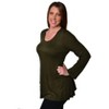 24seven Comfort Apparel Womens Poised Long Sleeve Swing Plus Size Tunic Top - 2 of 4