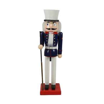 Northlight 14" Blue and White Traditional Christmas Nutcracker Soldier with Rifle