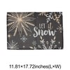 Unique Bargains Christmas Place Mats Snowflake Flax Yellow Black White 11.8"x17.7" 2 Pcs - 3 of 4