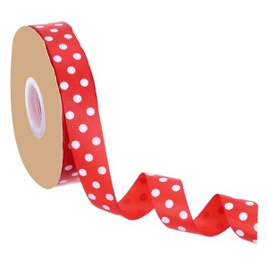 Unique Bargains Wired Edge Craft Embellishments Polka Dot Grosgrain Ribbon 48 Yards - 1 of 4