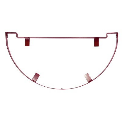 Red Enameled Double Shelf Wall Mounted Pot Rack