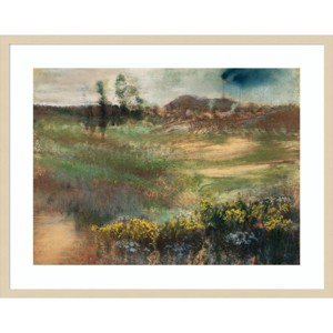 Amanti Art Edgar Degas's Landscape with Smokestacks 1890 by The Art Institute of Chicago Wood Framed Wall Art - 1 of 4