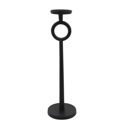 Metal Candle Holder - Contemporary Black Aluminum Narrow Candle Holder for Home, Office, Event Decor - Centerpiece Candle Decor Accent