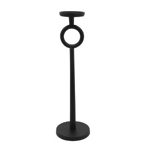 Metal Candle Holder - Contemporary Black Aluminum Narrow Candle Holder for Home, Office, Event Decor - Centerpiece Candle Decor Accent - 1 of 4