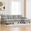 TIRAMISUBEST 103" U-Shaped Sectional Sofa with Double Chaise, Chenille Fabric & Storage Pockets - Large Living Room Couch with Pillows, Grey - 2 of 4
