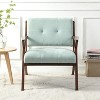 Lirago,30" Mid-Century Modern Accent Chair with Plush Cushions & Angled Arms-Solid Wood Frame, Green Gray, Cozy Seating - 2 of 4