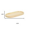 HomeRoots 12" Natural Solid Wood Handmade Oval Vanity Tray - 3 of 4