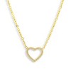 EVRY JEWELS WATERPROOF Gold or Silver Plated Crystal Heart Outline Necklace - 2 of 2