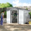 Sandinrayli 8.4 ft. W x 8.4 ft. D Outdoor Storage Metal Shed Garden Tool Steel Shed with Sliding Doors and Vents (70.56 sq. ft.) - 2 of 4