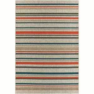 Oriental Weavers Latitude 602W3 Grey/ Teal Indoor/Outdoor Area Rug - 1'10" x 7'6" - 1 of 4