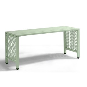 Karl Home | 39.3-Inch Patio Metal Bench - 1 of 4