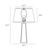 LNC Flabellum 25.5-in Modern Bedside/Standard Table Lamps, Antique Goldleaf with Fabric Shade - 3 of 4