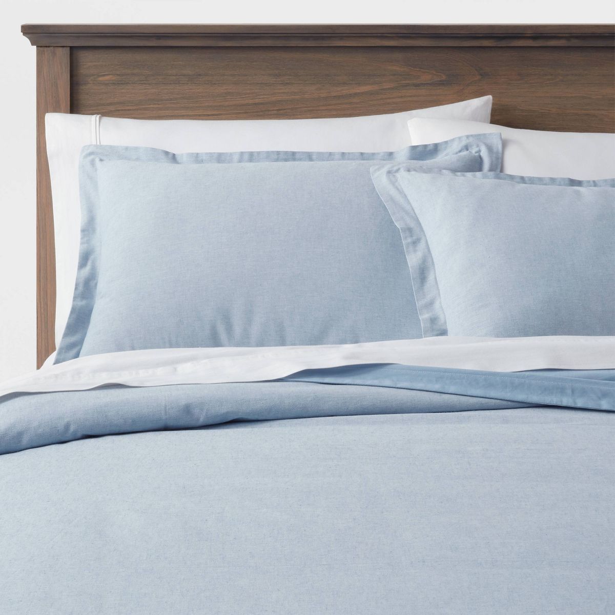Cotton Linen Chambray Duvet Cover & Sham Set - Threshold™ - thumbnail 2