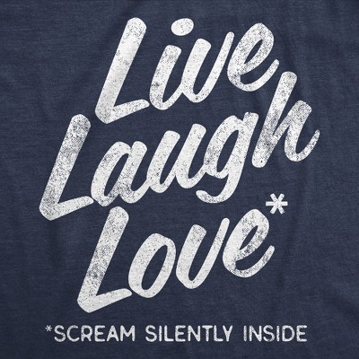 Мужские футболки Crazy Dog T-Shirts, Inc. Mens Funny T Shirts Live Laugh Love Scream Silently Inside Sarcastic Novelty Tee for Men - Crazy Dog Men's T Shirt With Sarcastic Sayings Navy S — фото 2