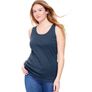 Woman Within Rib Knit Tank - 1 of 4