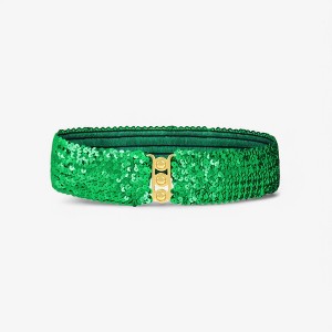 Anna-Kaci Women's Sequin Elastic Waist Belt with Gold Tone Clasp - 1 of 4