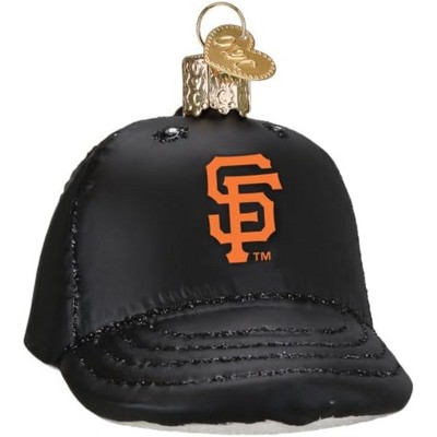Old World Christmas Blown Glass Ornament for Christmas Tree, San Francisco Giants Baseball Cap