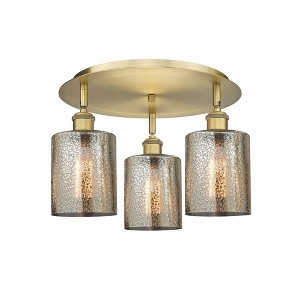 Cobbleskill - 3 Light Flush Mount In Art Deco Style-9.63 Inches Tall and 17.75 Inches Wide - 1 of 1