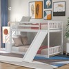 PAGED Twin Size Bunk Bed House Shaped Metal Bed Frame with Slide, Stairs and Guardrail for Bedroom - 2 of 4