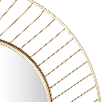 Safavieh 30-Inch Round Gold Geometric Wall Mirror