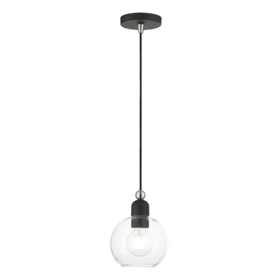 Livex Lighting Downtown 1 - Light Pendant in  Black/Brushed Nickel