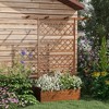 Outsunny Wooden Raised Garden Bed, Planter with Trellis  to Grow Vegetables, Herbs and Flowers - 2 of 4