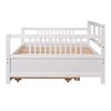 Sapphtopaz Day Bed with Trundle or Drawers, Wooden Bed Frame with Slatted Sides, Bedroom Furniture - 2 of 4