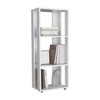 SEVOBAL Decorative Bookshelf Three Shelf Compact Design Industrial Book Shelves Librero for Living Room, White, 9.9"*15.7"*39.4" - 4 of 4