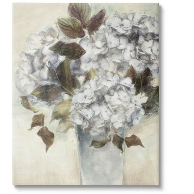 Stupell Industries Traditional White Blossom Bouquet Vase Canvas Wall Art