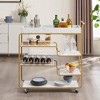 Kicthen Cart with Wine Rack and Glass Holder - 3 of 4