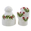 Tag 3.0 Inch Holiday Hat & Mitten S&P Set Holly Berries Christmas Salt And Pepper Shakers - 3 of 3