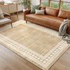 Modern Bordered Soft Carpet Mat Indoor Non Slip Machine Washable Area Rug - 2 of 4