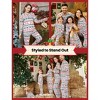 PATPAT Christmas Family Pajama Set: Reindeer and Christmas Tree Fair Isle Print Pajamas with Plaid Matching Socks - 2 of 4