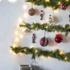 TopComfy Decorative Object Glass Christmas Ball Ornaments Sparkling Modern Accent for Holiday Tree Decor, Red, 3.9"*3.9"*3.9" - 2 of 4