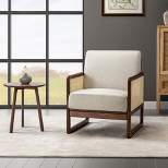 Domenico Living Room Accent Chair with Rattan Design | ARTFUL LIVING DESIGN