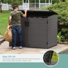 Suncast Stow-Away Horizontal Storage Shed, All-Weather Outdoor Unit, Peppercorn - 4 of 4