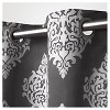 Set of 2 / Pair Medallion Blackout Thermal Grommet Top Window Curtain Panels Exclusive Home - 2 of 3