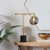 19" x 6" Metal Orb Desk Lamp with Marble Base Silver - Olivia & May: Contemporary Glass Shade, No Assembly Required - 3 of 4