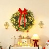 SEVOBAL Wreaths Christmas Wreath for Front Door with LED Lights, Prelit Christmas Wreath with 8 Modes and Ornaments, Green, Green, 36"*36"*3.9" - 3 of 4