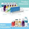 5 Row Automatic Pusher Glide Drink Organizer for Refrigerator, Adjustable Width Soda Can Dispenser Holds 25 Cans - 2 of 4