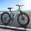 YONWAY 24 Inch Fat Tire Bike, 7 Speeds Mountain Bike, Mountain Trail Bike, Dual Disc Brake,High-Carbon Steel Frame,Front Suspension For Urban Commuter - 2 of 4